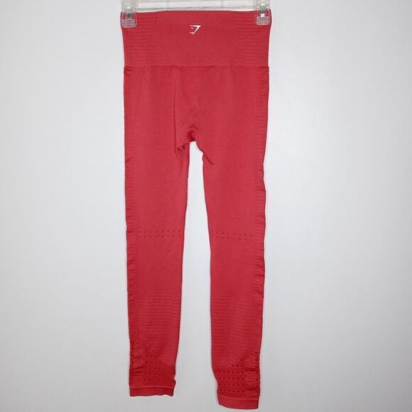 Gymshark coral red leggings - Picture 6 of 8